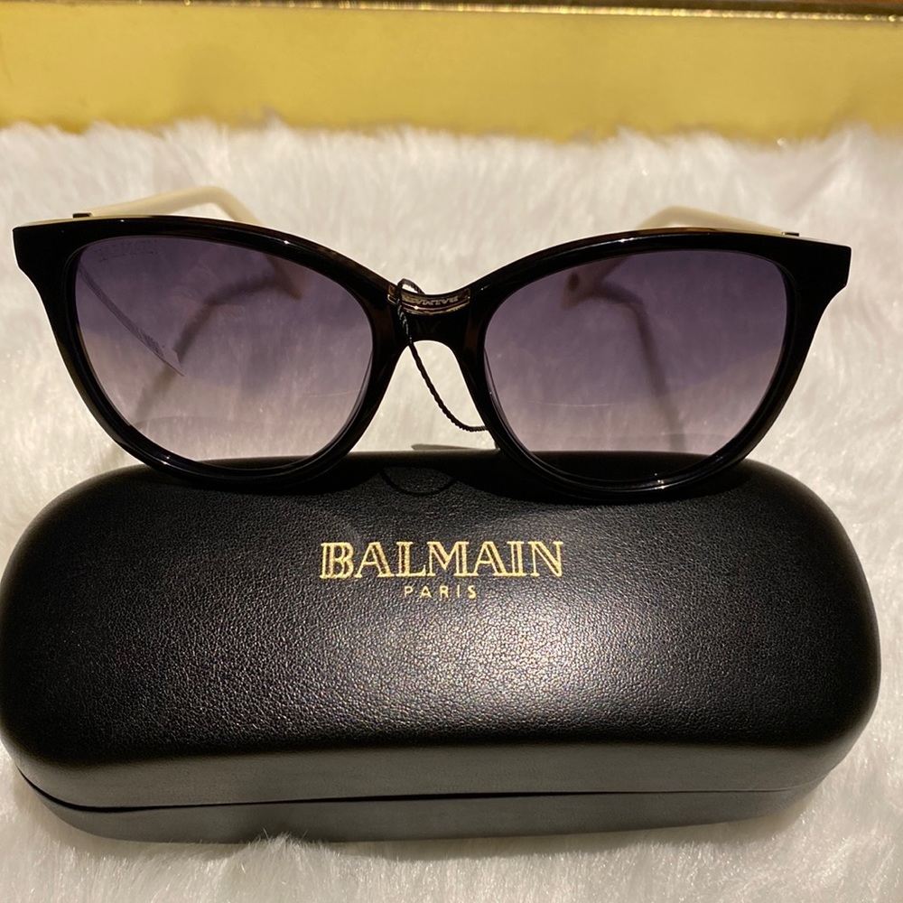 Balmain Black and white sunglasses.